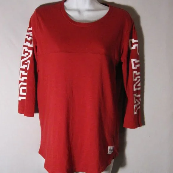 Victoria's Secret Pink T Shirt Red S - Picture 1 of 4